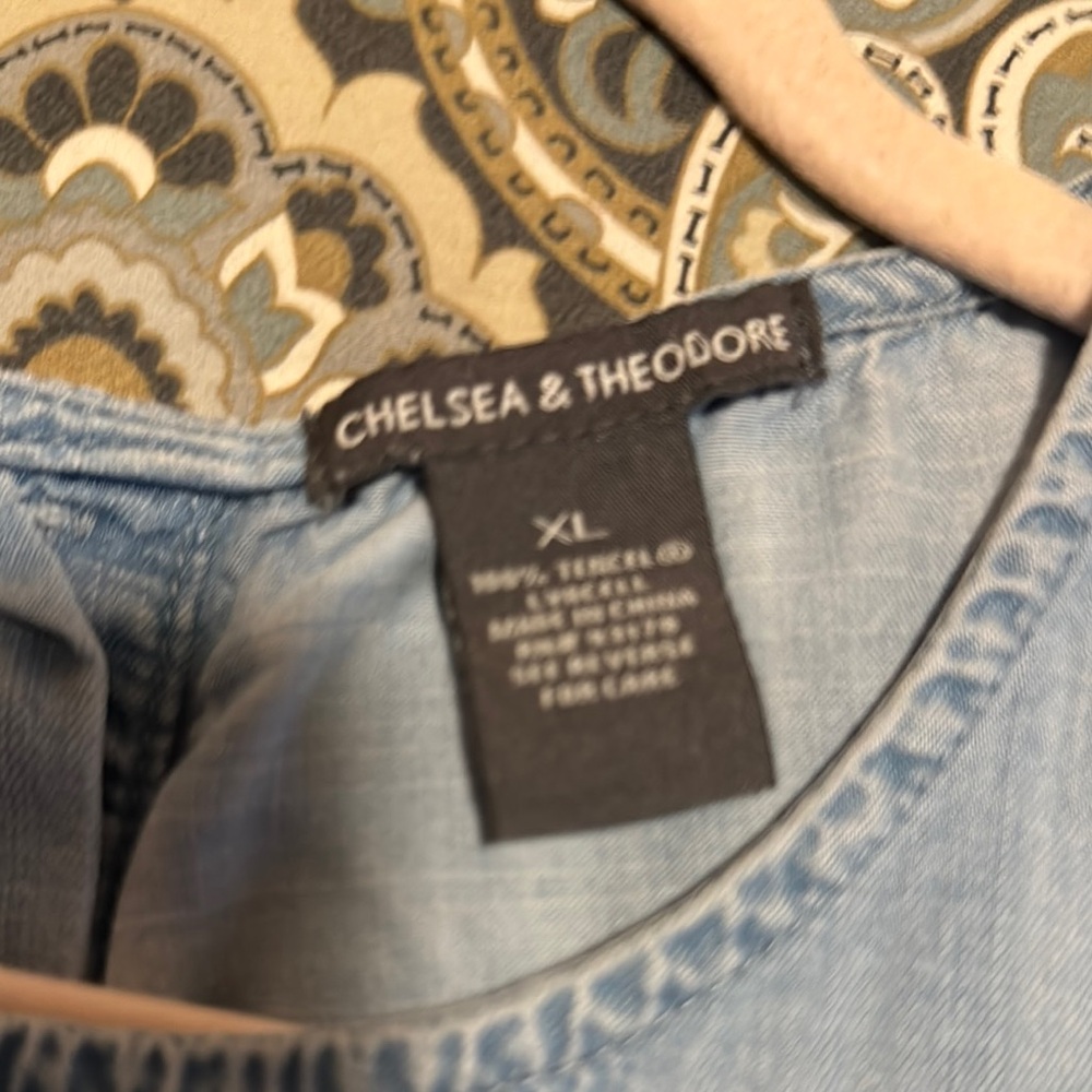 Chelsea & Theodore Light Blue Denim Top